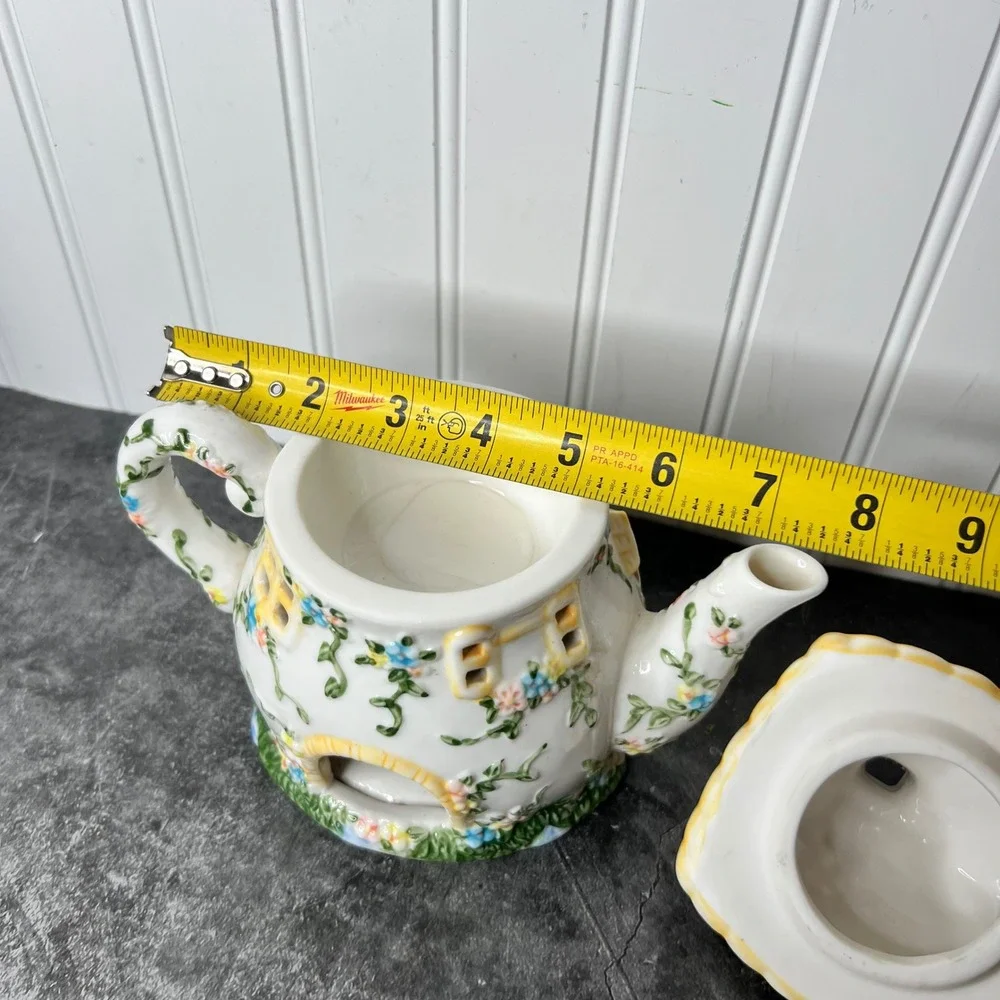 Vintage Ceramic Wax Warmer Cottage Teapot | Cottage Fairy Y2K